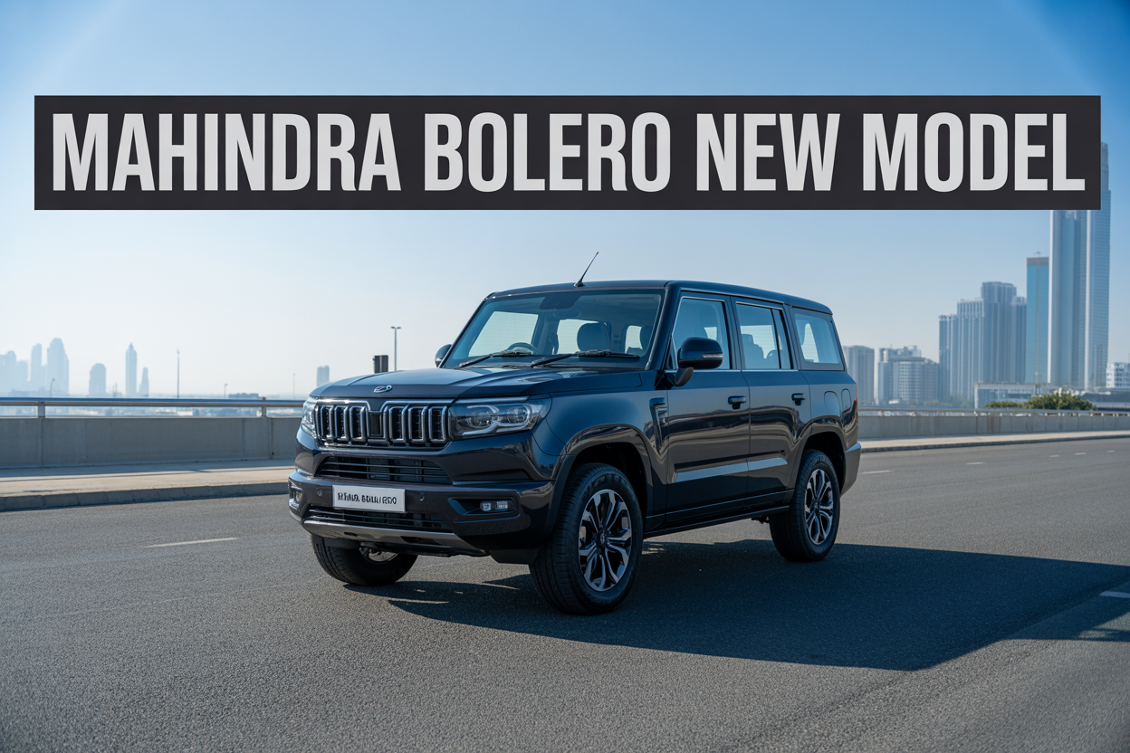 Mahindra bolero new model in black color with 40 kmph
